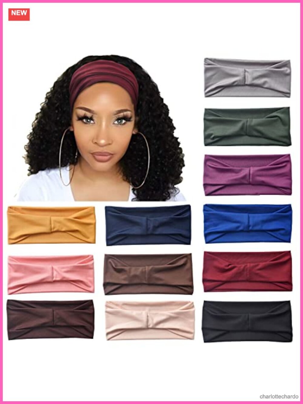 12 Pack Wide Headbands for Women No Slip Stretchy Milk Silk